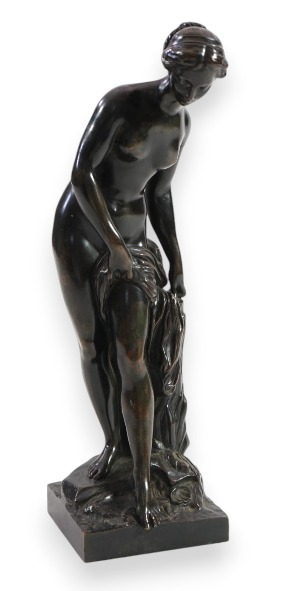 After Étienne-Maurice Falconet (1716-1791), a late 19th century bronze figure of Venus au bain